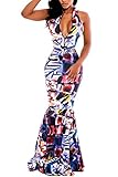 Agatha Garcia Women's Novelty Printed Mermaid Maxi Dress
