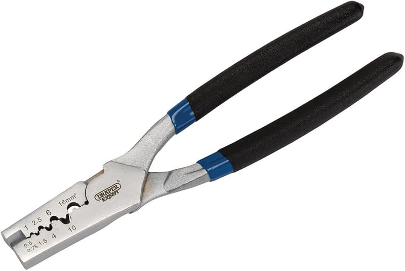 Draper 9-Way Cable Ferrule Crimping Tool Wire Strippers 0.5-16mm² 190mm