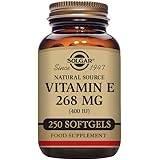 Solgar Vitamin E 268 mg (400 IU), 250 Mixed Softgels - Natural Antioxidant, Skin & Immune System Support - Naturally-Sourced