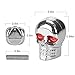 GOGOLO 4x Skull License Plate Frame Fastener Car Tag Motorcycle Bolts Truck Screws Holder (Silver)
