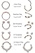 Thunaraz 4-6Pcs 316L Stainless Steel Septum Piercing Nose Rings Hoop Cartilage Tragus Retainer Body Piercing Jewelry 8MM 16G (A： 6Pcs Rose Gold Tone)