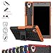 Sony Xperia L1 Case,Mama Mouth Shockproof Heavy Duty Combo Hybrid Rugged Dual Layer Grip Cover with Kickstand for Sony Xperia L1 (with 4 in 1 Packaged),Orange
