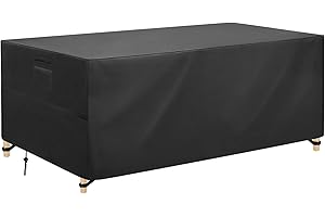 LINLINJYA Outdoor Furniture Cover 600D Waterproof Sofa Cover, Outdoor Patio Table and Chair Storm Cover, Universal Furniture Cover UV Resistant -124L x 65W x 29H Inches