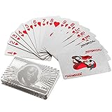 LLF 24K USA Dollar Silver Foil Poker Playing Cards Games Poker