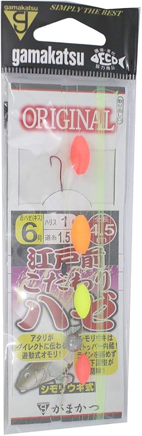 Amazon がまかつ Gamakatsu こだわり 江戸前ハゼ仕掛 シモリウキ 4 5m トクチュウ 6 1 Gamakatsu がまかつ 完成仕掛け
