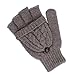 Flammi Women's Girls' Knit Convertible Gloves Fingerless Gloves Mittens (Pair)