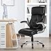 YAMASORO Office Chair High Back PU Leather Computer Desk Chair Gaming Chair with Flip-Up Arms, Headrest and Lumbar Support