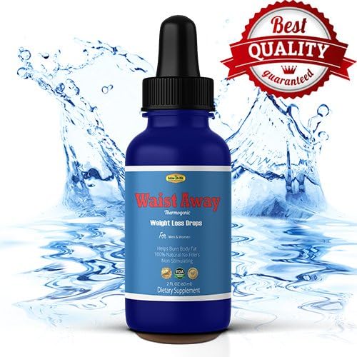 Waist Away Thermogenic Weight Loss Diet Drops Supplement for Women & Men, Best Thermogenic Fat Burner Diet Product, 1 Appetite Control, Get Slim or Money Back Guarantee!
