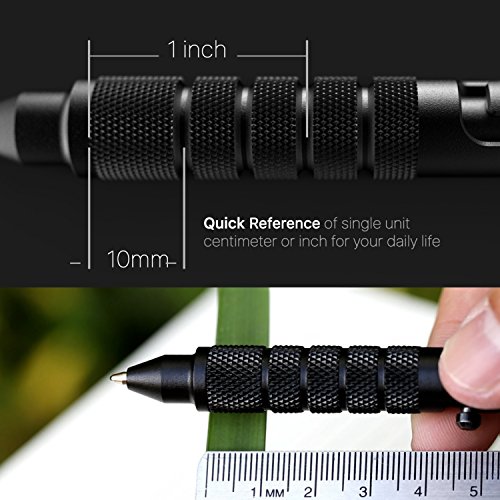 GP 1945 Bolt Action Pen -Machined Titanium/Aluminum, Multi-Tone Whistle, Breaker Integrated. USA. (Aluminum - JetBlack)