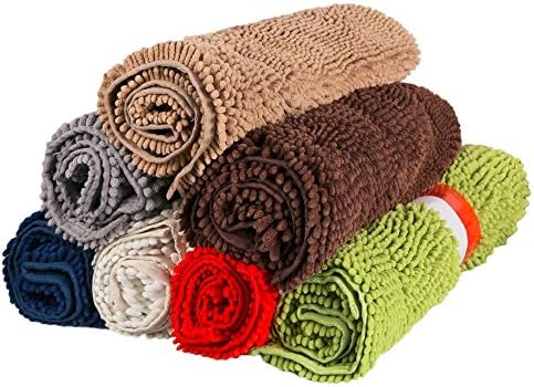 Brown Mat Thick Shaggy Soft Rug Large Size Bath Mat Floor Carpet Footcloth Anti-Slip Water-proof 50x80cm