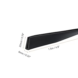 uxcell U Channel Edge Trim, 4.9ft Length Rubber