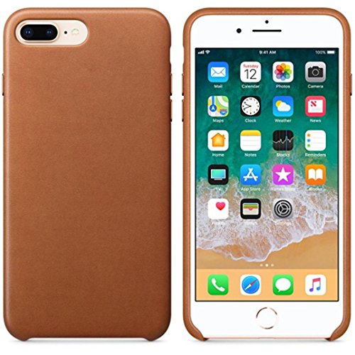 AIMTOPPY Ultra-Thin Leather Soft Protective Case Cover For iPhone 8/7 plus 5.5inch (free, Brown)