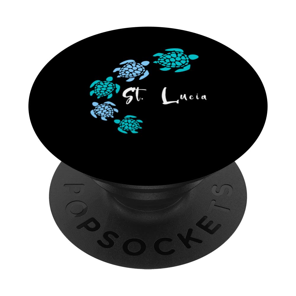 St. Lucia Island Sea Turtle Caribbean Sea St. Lucia PopSockets Swappable PopGrip