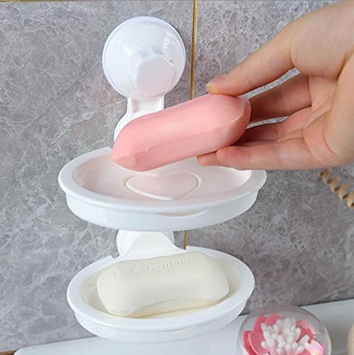 Creative Sucker Soap Rack Bathroom Double Soap Box