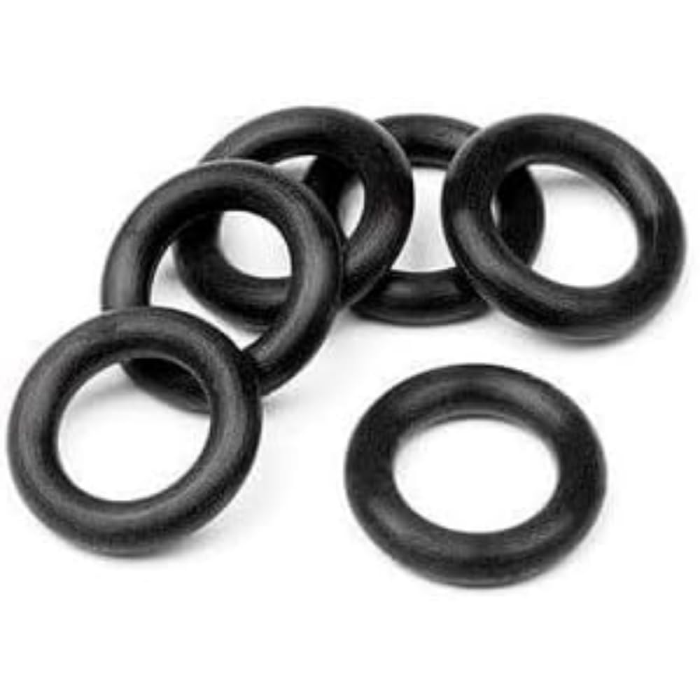 Ferrestock AR10 Pack of 50 Rubber O-Rings for Use as Washer for Plumbing Insulation, Interior 11mm, Section Measure 2.5mm, Black
