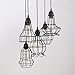 Unitary Brand Rustic Barn Metal Chandelier Max 200w with 5 Lights Black Finish
