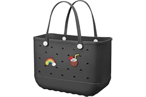 BAONAT Beach Bag Rubber Tote Bag - Waterproof Travel Bag for Women Washable Tote Bag Handbag for Sports Beach Market Pool