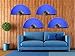 OMyTea Bamboo Large Rave Folding Hand Fan for Men/Women - Chinese Japanese Kung Fu Tai Chi Handheld Fan with Fabric Case - for Performance, Decorations, Dancing, Festival, Gift (Blue)