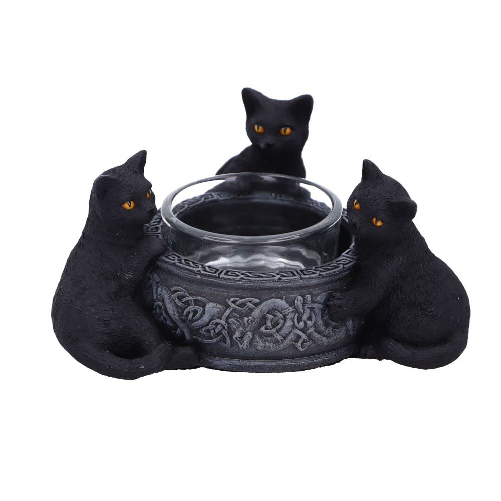Nemesis Now Familiar Trio Tea Light Holder, Black, 10cm (D5928V2)