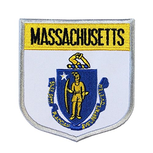 State Of Massachusetts Shield Flag Embroidered Applique Patch