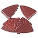 CNBTR Finger Sandpaper Sheets 60/80/120/180/240# 50mm Length Brown Aluminium Oxide Abrasive Pack of 100
