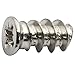 5mm x 13mm Flat Head Pozi Drive Euro Screws, Nickel (100 per Pack)