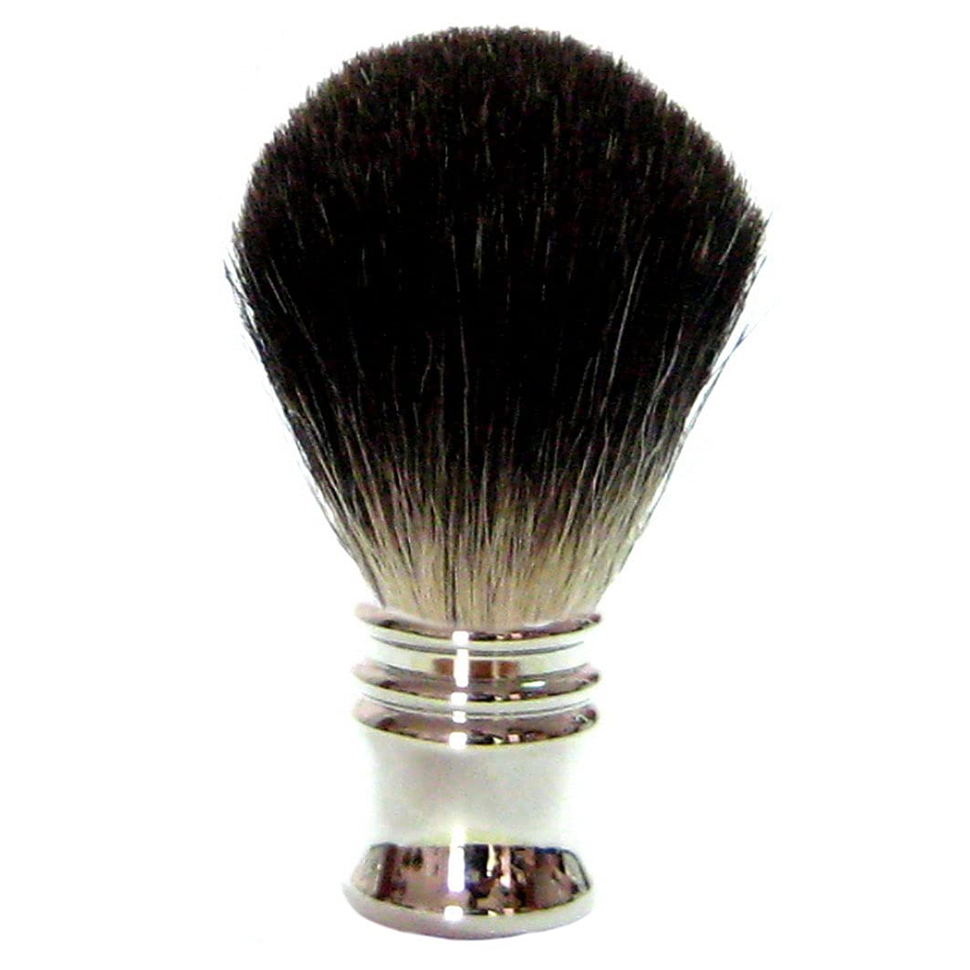 Golddachs Shaving Brush, 100% Badger Hair, Metal, Silver