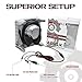 Etekcity Comfortable H5GX Over Ear Stereo Professional Headphone Headset with Mic, LED Light & Adjustable Headband, for PC & MAC (Black&Red)