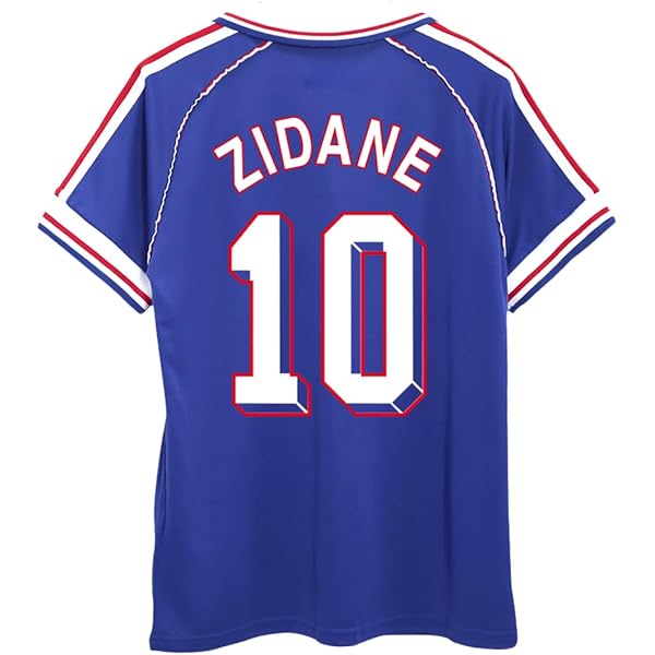 Amazon.com: France Zidane #10 Retro Men's Soccer Jersey Fan