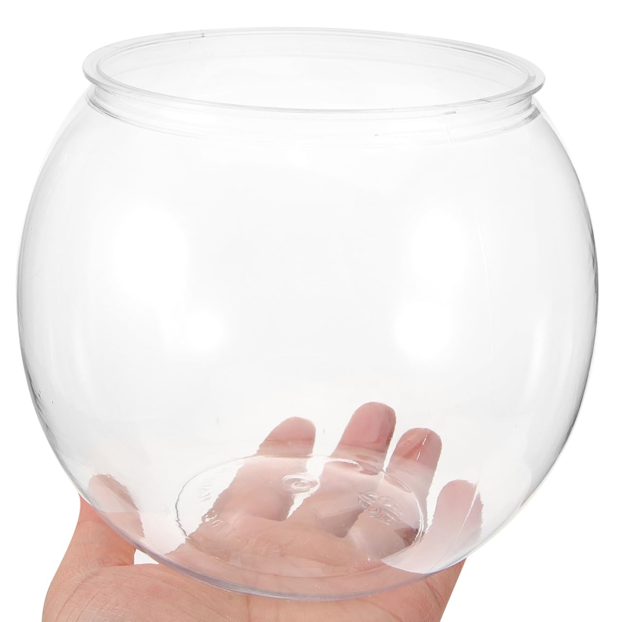 iplusmile Fish Tank- Plastic Unbreakable Globe Transparent Fish Bowl, Desktop Aquarium forHome Office Decor Display