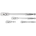 GEARWRENCH 4 Piece 1/4", 3/8" & 1/2" Drive 120XP™ Flex Head Ratchet Set | 81230P