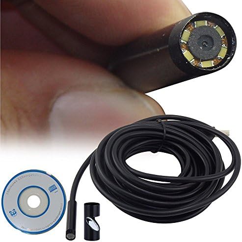 KIWIN USB Borescope - 6 Adjustable Led Light 7.0mm HD Waterproof Endoscope Inspection Camera Science Research Industrial Inspection Home Maintenance Snake Camera for Windows OS (2 Meter)