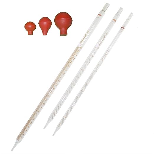 BFC Borosilicate Glass Pipette Graduated 5ml, 10ml, 25ml with Pipette