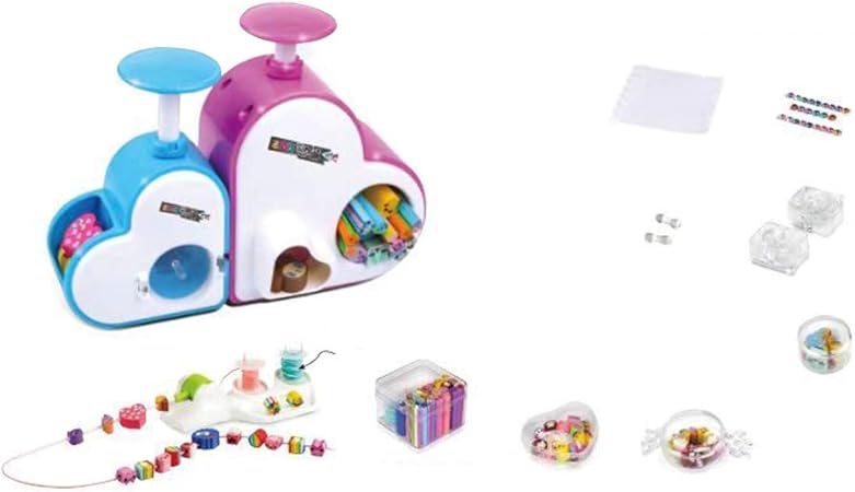 Amazon Yeahibaby Diyの消しゴム ビーズ詰め替え用ハート製造機パンチャースライサージュエリー作りクラフトビーズdiyネックレスブレスレットゲームおもちゃ ビーズ アクセサリーキット 通販