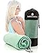 Large Microfiber Travel Towel with Carrying Bag & Hanging Loop, Best for Camping, Hiking, Hot Yoga, Bath & Beach, Quick Dry Towel Premium Fabric Absorbs Sweat & Water