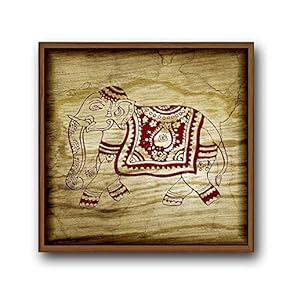 Framed Canvas Wall Art for Living Room, Bedroom Indian Tribe Totem Theme Canvas Prints for Home Decoration Ready to Hang - 16x16 inches