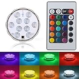 Submersible LED Waterproof Light RGB for Vase Wedding Party Fish Tank Decors + Remote