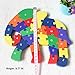 DOUYYE Counting Elephant Wooden Letters and Numbers Jigsaw Puzzles, Family Game for Kids,Interactive Educational Toys for 3 4 5 Years Old and Up Toddler Boys Girls Preschool Children, Birthday Gift