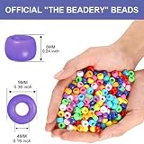 rom 100 Unicorn Mix 9x6mm Pony Beads Craft Jewellery Bulk view 3
