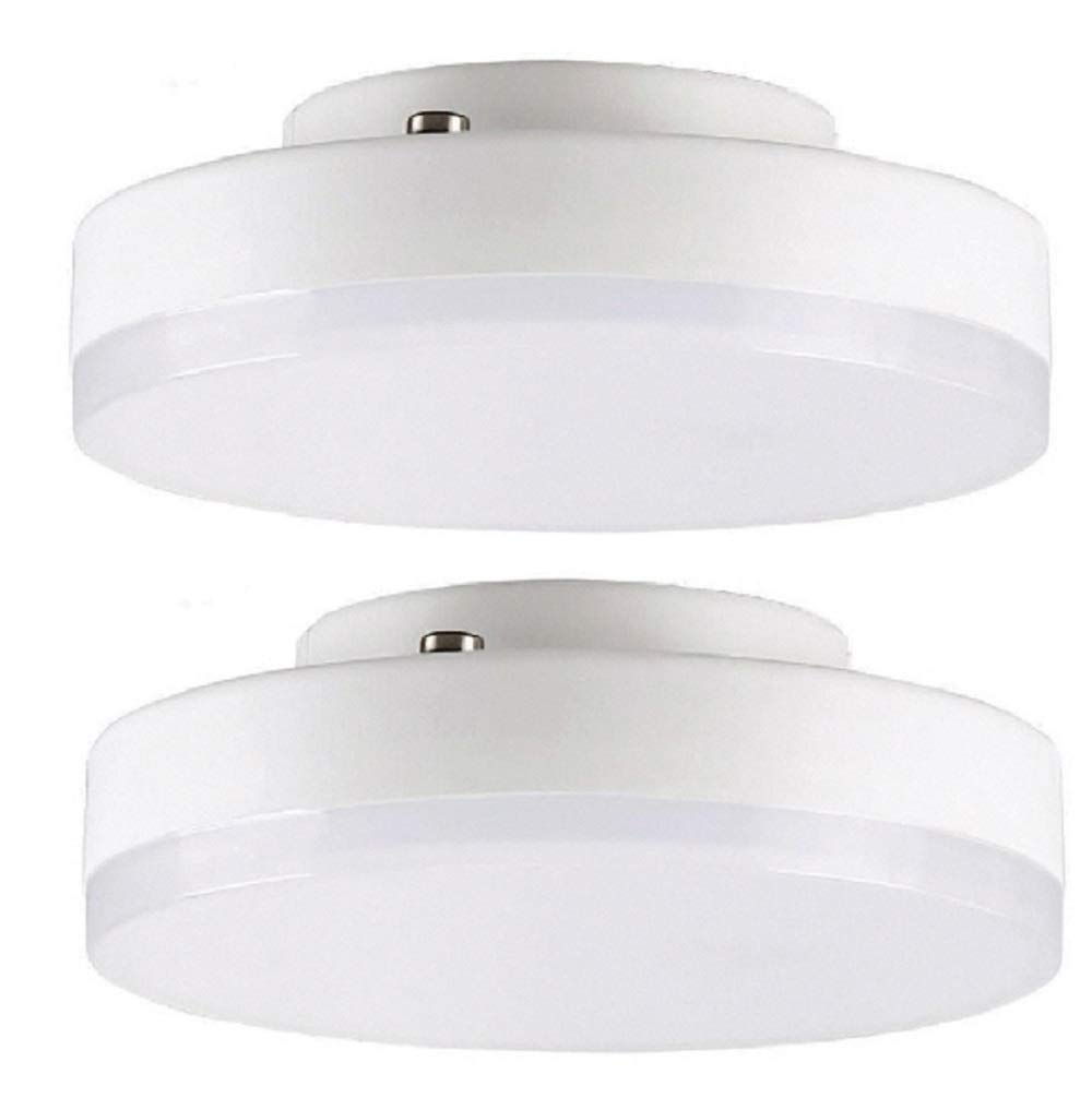 TBE LIGHTING LED GX53 5w Bulbs 2 Pack/Under Cabinet Disc Reflector/Not Dimmable / 120° Beam Angle/Daylight White - 6000 Kelvin