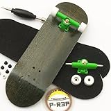 Peoples Republic Black Complete Wooden Fingerboard w Nuts Trucks - Basic Bearing Wheels