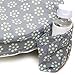 My Brest Friend Nursing Pillow, Sage Dotted Daisies, Grey, Green