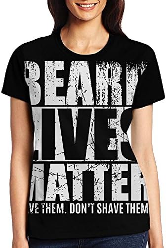 Beard Lives Matter Madam Short Sleeve Tee Shirts Newest Summer Clothing For Women