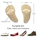 Beautulip Arch Support Cushions Adhesive Metatarsal and Arch Gel Inserts Flat Feet Pain Relief Ball of Foot Pads - Absorb Sweat Comfortable High Heels Inserts Pack of 6