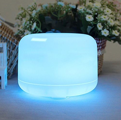 Cidana Ultrasonic Aroma Essential Oil Diffuser, 500ml Cool Mist Humidifier with 7 LED Color Changing Lamps, 4 Timer settings and Waterless Auto Shut-off Yoga Gift