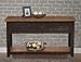 Martin Svensson Home Rustic Sofa Table, Antique Black and Honey Tobacco