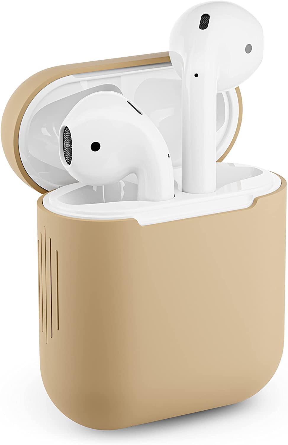 Protective Case for Apple Airpods 1 & 2 Silicone Case Airpod Case (Light Brown)
