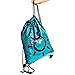 MHJY Sequin Bag Mermaid Drawstring Backpack Sports Beach Dance Bag (Lake Blue/Rose Red)