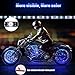 BLIIFUU 12PCS Motorcycle LED Lights with Bluetooth Wireless Remote Controllers, 18 RGB Colors Accent Glow Neon Atmosphere Lights Bar for Harley Davidson Suzuki BMWthumb 1