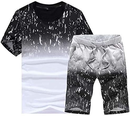 Amazon ジャージ スウェット パンツ 水着 上下セット メンズ プリントデザイン 半袖 スポーツウェア 上下 セットアップ 部屋着 男女兼用 ペア ライン 春 夏 秋 冬 オール シーズン Mブラック ジャージ上下セット 通販